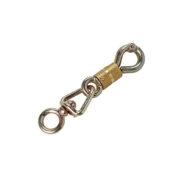 Porte-mousqueton à touret Diall 8.5 cm