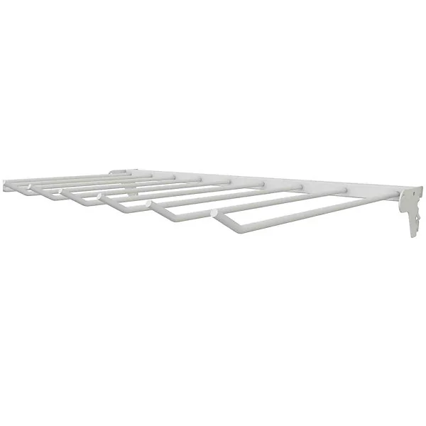 Porte-pantalon fixe en acier blanc L. 66 x 40 cm