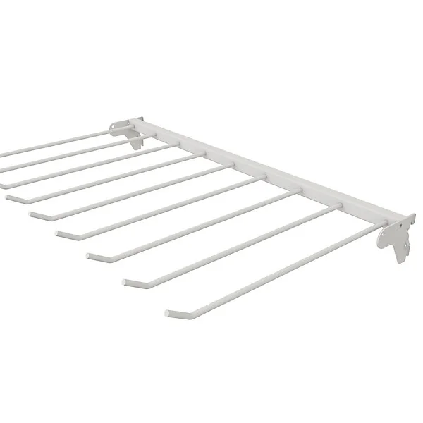 Porte-pantalon fixe en acier blanc L. 66 x 40 cm