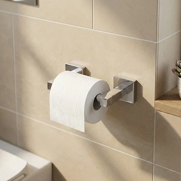 Porte-rouleaux rétractable mural en plastique ABS et acier chromé GoodHome Alessano