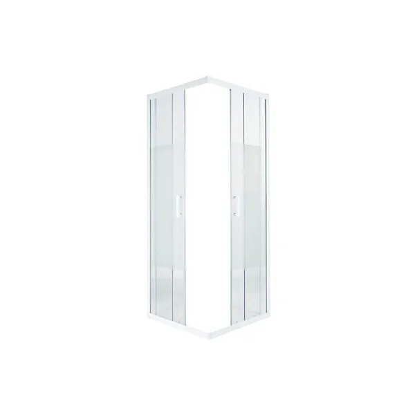 Portes de douche angle droit Cooke & Lewis Onega sérigraphié 70 x 70 cm