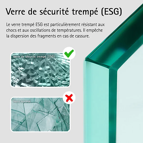 Portes de douche battantes en niche 100 x 200 cm, verre anticalcaire, profilé noir mat, Schulte Impériale Trend 2.0