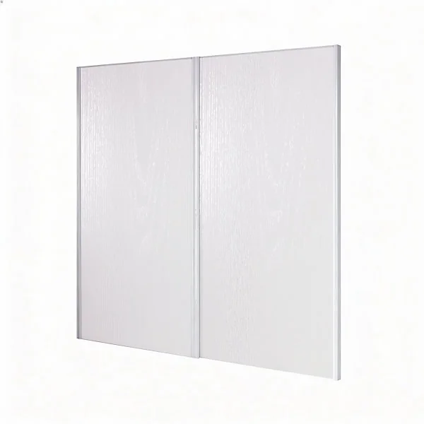 Portes de placard coulissantes blanches effet bois GoodHome Romero H. 120 x l. 60 cm, 2 portes