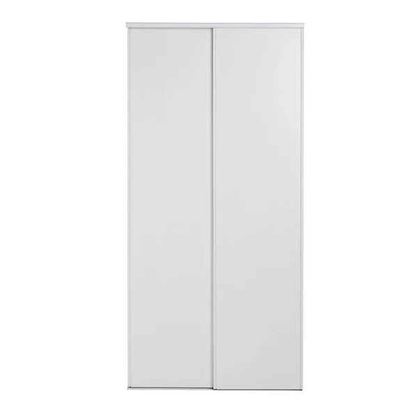 Portes de placard coulissantes blanches effet bois GoodHome Romero H 250 x L.60 cm, 2 portes