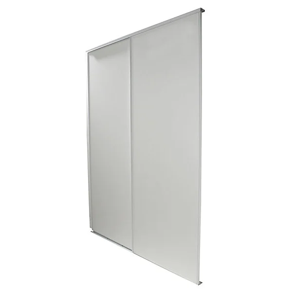 Portes de placard coulissantes blanches effet bois GoodHome Romero H. 250 x l. 90 cm, 2 portes