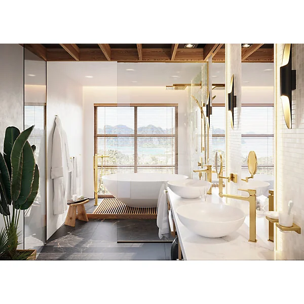 Porte-savon aspect doré poli Addstoris Hansgrohe