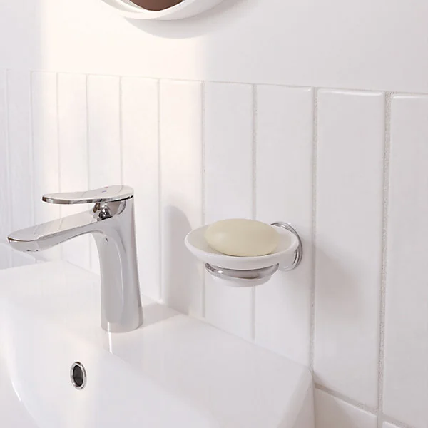 Porte-savon mural acier inoxydable chromé Endell GoodHome