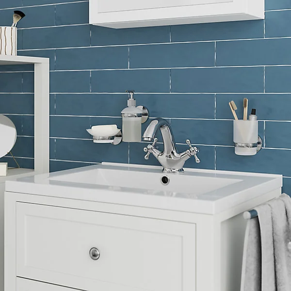 Porte-savon mural verre et chromé GoodHome Ormara
