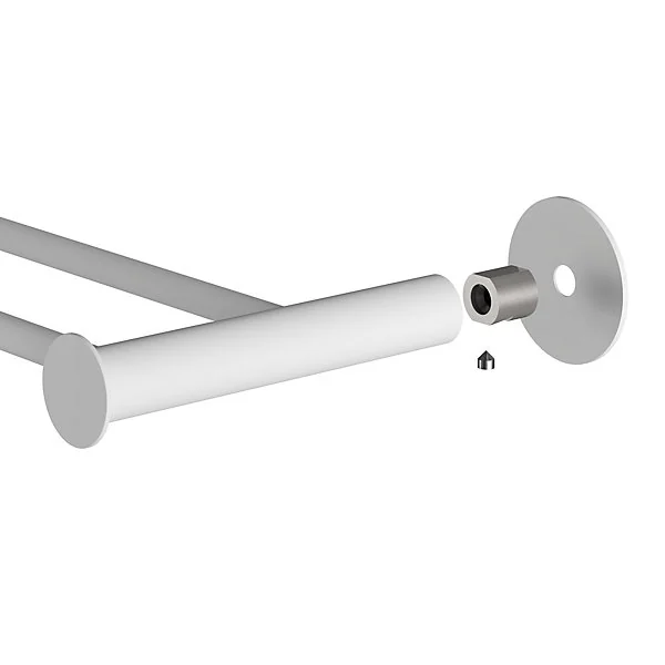 Porte-serviettes double mural en acier inoxydable blanc l.60 cm Cavally GoodHome