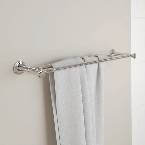 Porte-serviettes double mural en acier inoxydable chromé l.60 cm Endell GoodHome