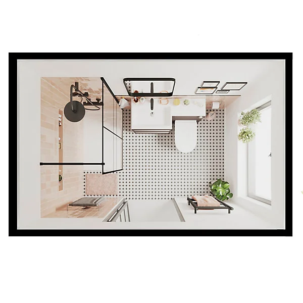 Porte-serviettes Koros acier chromé GoodHome 40 cm