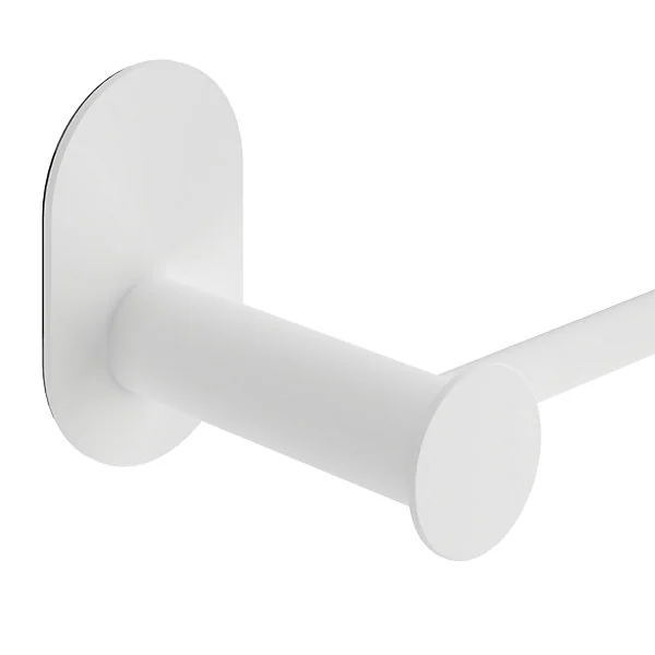 Porte-serviettes mural en acier inoxydable blanc l.40 cm Cavally GoodHome