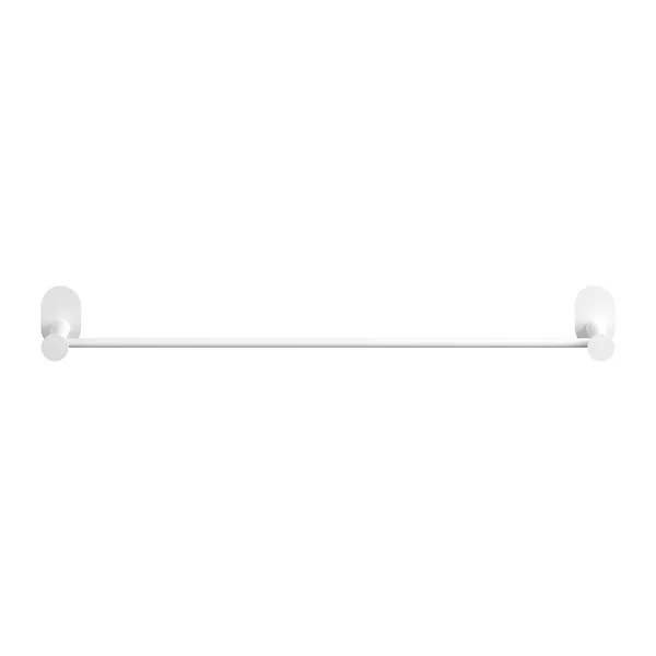 Porte-serviettes mural en acier inoxydable blanc l.60 cm Cavally GoodHome