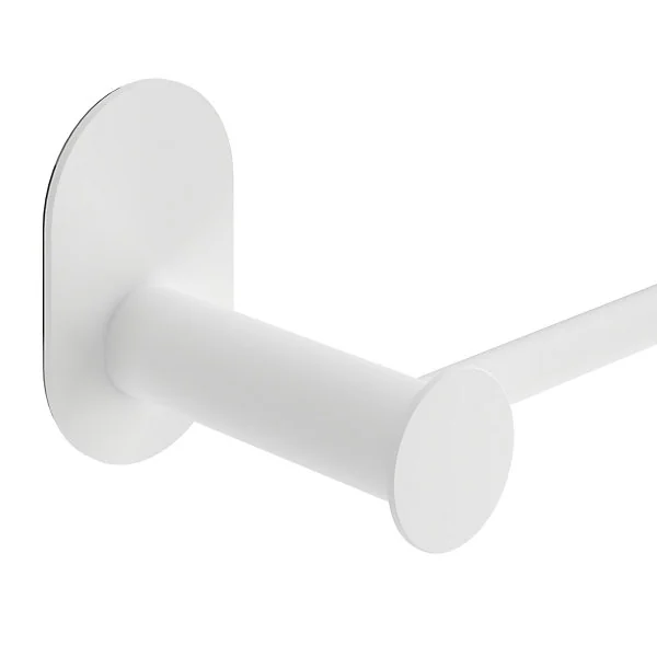 Porte-serviettes mural en acier inoxydable blanc l.60 cm Cavally GoodHome