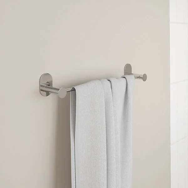Porte-serviettes mural en acier inoxydable chromé l.40 cm Cavally GoodHome