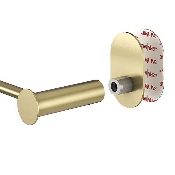 Porte-serviettes mural en acier inoxydable or l.40 cm Cavally GoodHome
