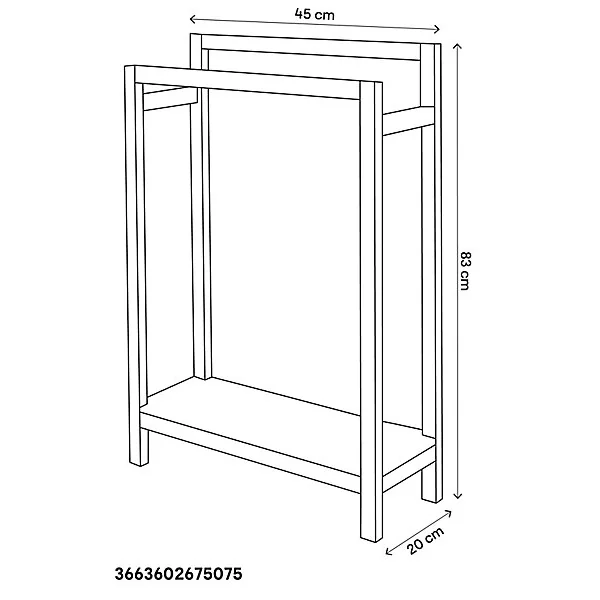 Porte-serviettes Nantua bois à poser GoodHome