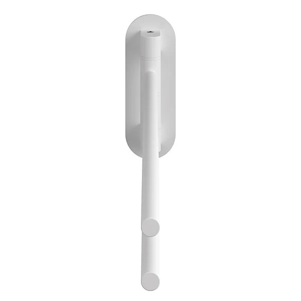 Porte-serviettes pivotant mural en acier inoxydable blanc Cavally GoodHome