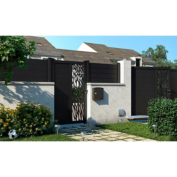 Portillon aluminium Neva anthracite 100 x h.174 cm