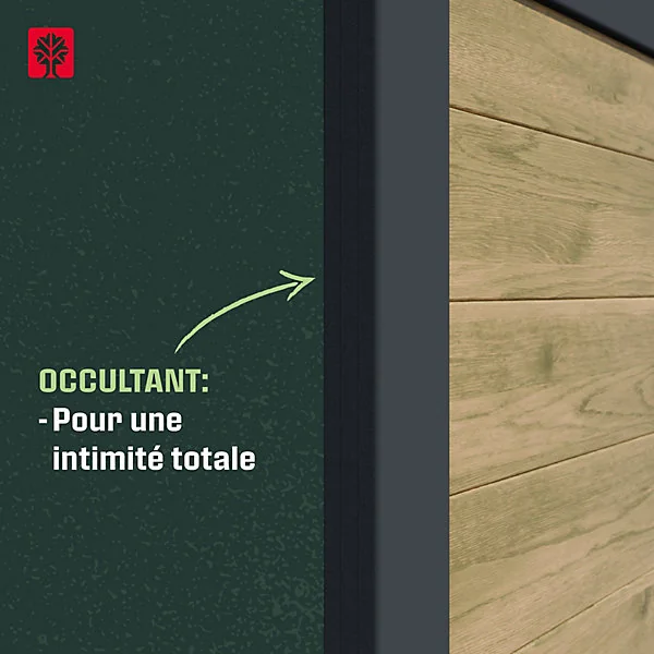 Portillon battant Neva aluminium effet bois l.100 x H.168 cm Klikstrom