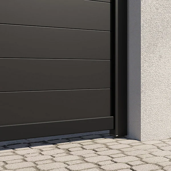 Portillon battant Neva aluminium gris anthracite RAL 7021 l.100 x H.168 cm Klikstrom