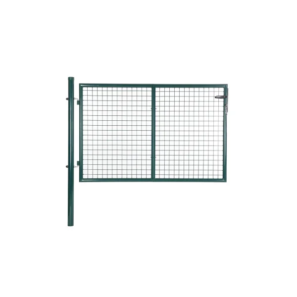 Portillon de Jardin Vert Double Portillon de Clôture Maille Soudée 150x230 cm