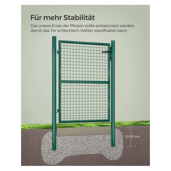 Portillon de Jardin Vert Portillon de Clotûre Maille Soudée 106x125 cm