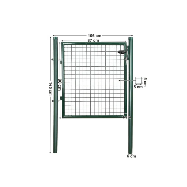 Portillon de Jardin Vert Portillon de Clotûre Maille Soudée 87x90 cm