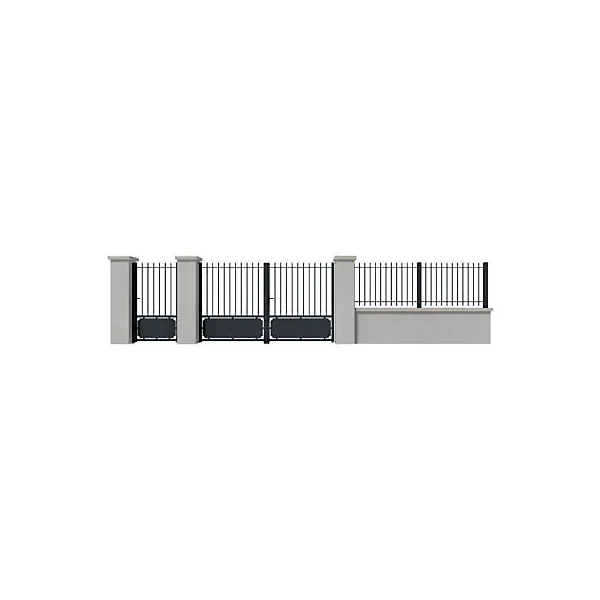 Portillon Jardimat aluminium Velizy gris 7016 - 100 x h.180 cm