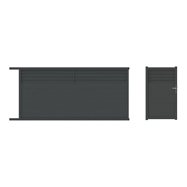 Portillon neva 4 pers 100x169.5 cm 7021 Neva gris Jardimat