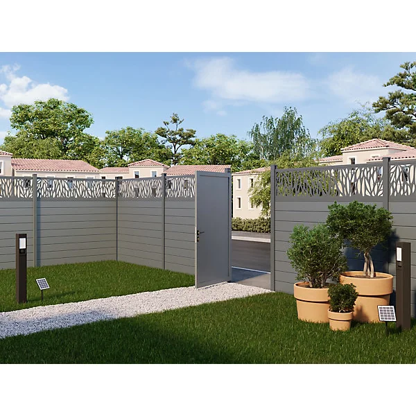 Portillon Neva taupe aluminium 93 x h.171 cm