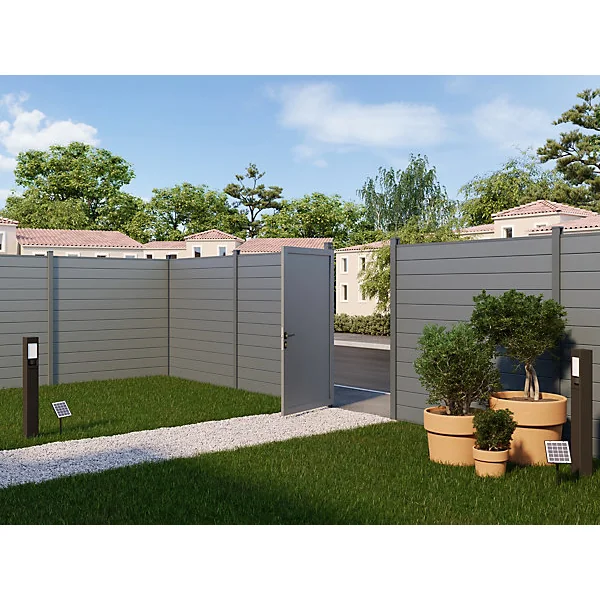 Portillon Neva taupe aluminium 93 x h.171 cm