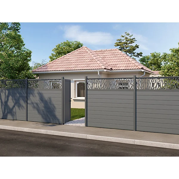 Portillon Neva taupe aluminium 93 x h.171 cm