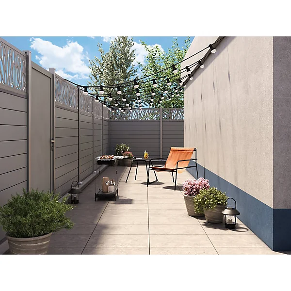 Portillon Neva taupe aluminium 93 x h.171 cm