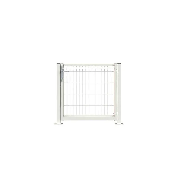 Portillon pour cloture grillagée Axyle blanc H.100 cm