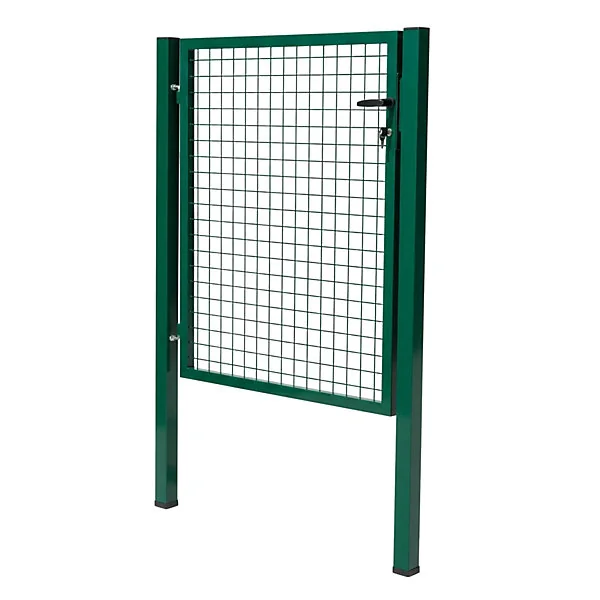 Portillon pour clôture grillagée à poteaux carrés Blooma vert 100 x h.120 cm