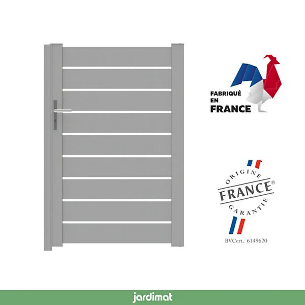 Portillon rioz 100x152 cm Blanc 9016 Jardimat