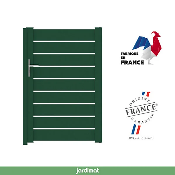 Portillon rioz 100x152 cm Vert mousse 6005 Jardimat