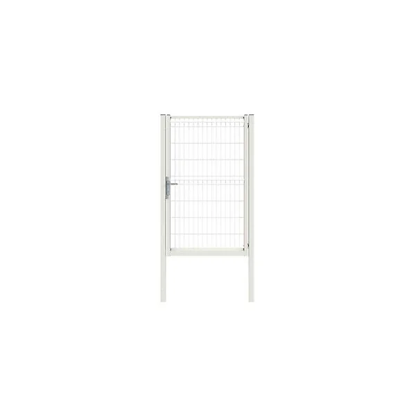 Portillon à sceller pour cloture grillagée Axyle blanc H.170 cm