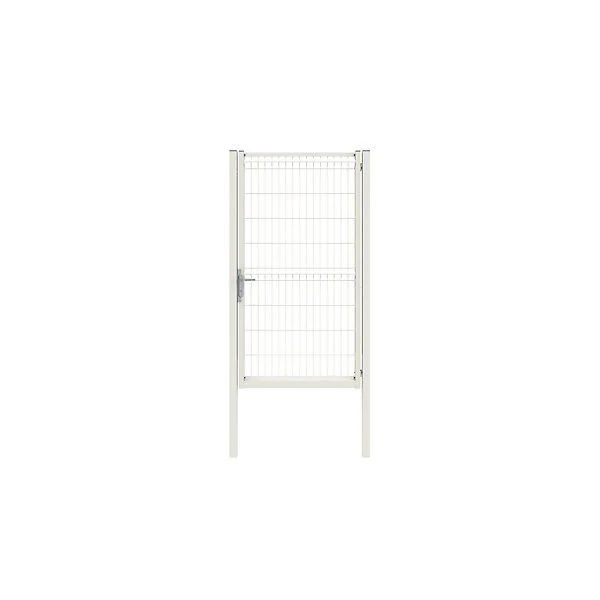Portillon à sceller pour cloture grillagée Axyle blanc H.190 cm