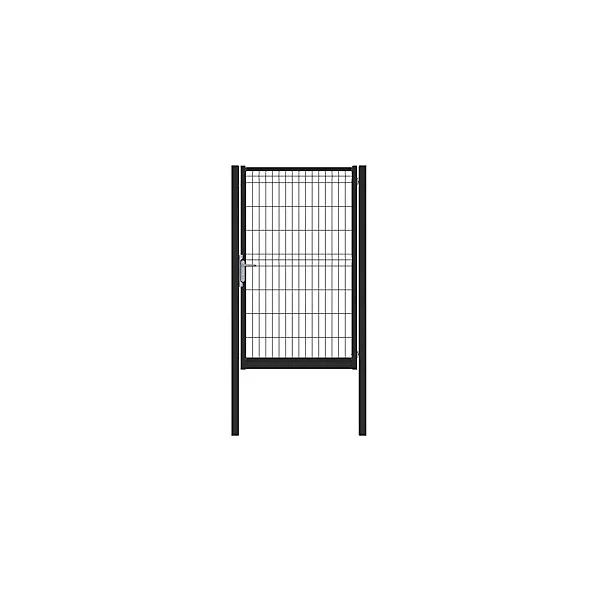 Portillon à sceller pour cloture grillagée Axyle noir H.170 cm