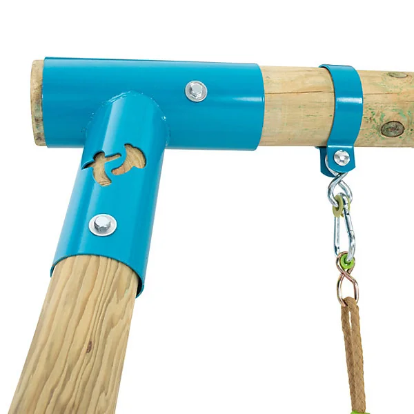 Portique Ceyreste en bois 2 balançoires et une échelle