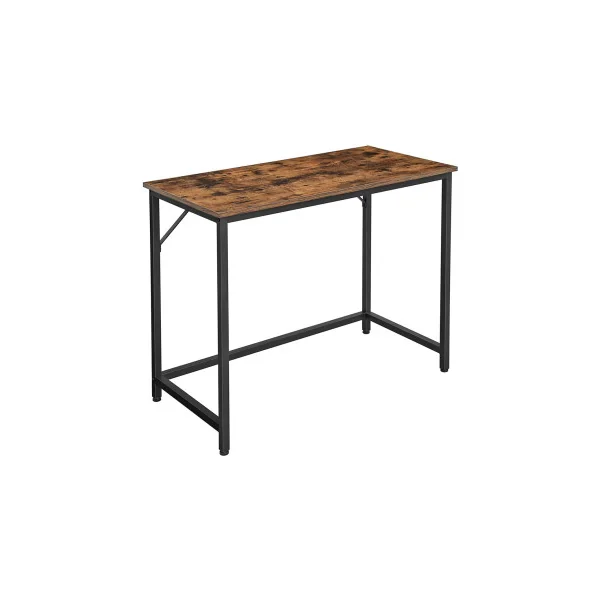 Poste de Travail Table de Travail Bureau Industriel 100x50x75 cm Marron Rustique Noir