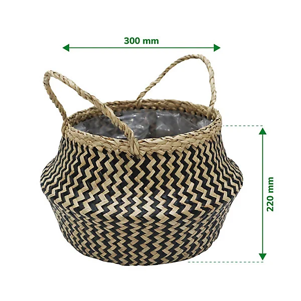 Pot de fleurs pliant jonc de mer Ø.30 x H.22 cm Verve