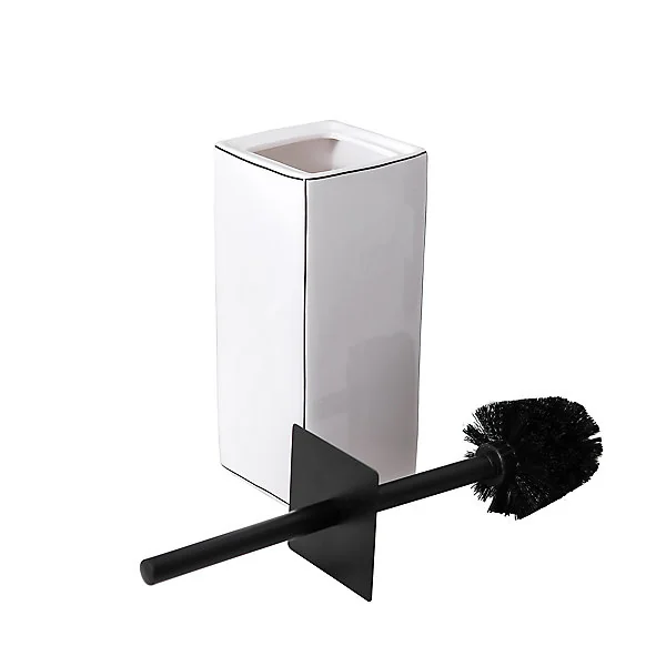 Pot à balai Aetna blanc et noir GoodHome