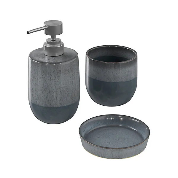 Pot à coton Boann gris et bleu doré GoodHome