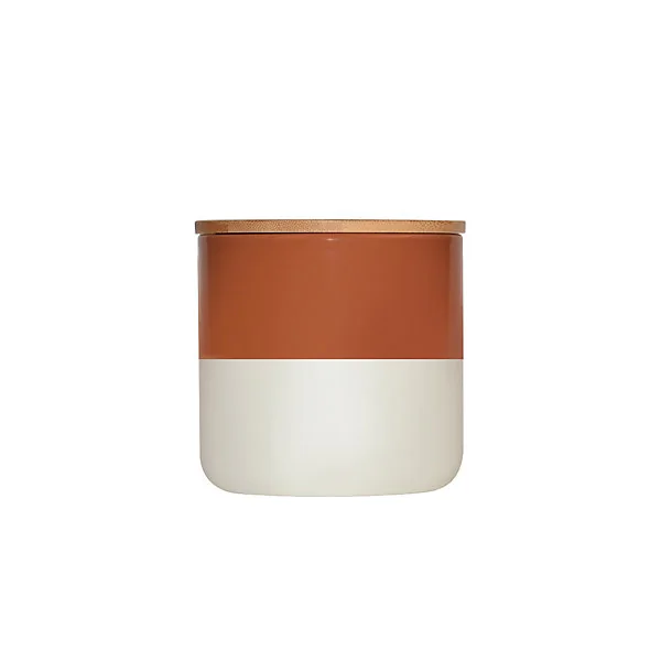 Pot à coton Koros blanc et terracotta GoodHome
