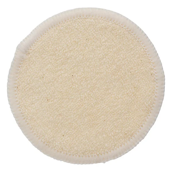 Pot à coton salle de bain transparent avec couvercle, l.9,6cm x P.9,7cm H.9,7cm, Five Simply Smart Selena + 14 cotons lavables
