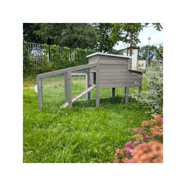 Poulailler Sore 4 à 6 Poules Poulailler Mobile Déplaçable avec Toit Shingle et Polycarbonate