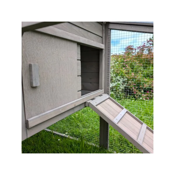 Poulailler Sore 4 à 6 Poules Poulailler Mobile Déplaçable avec Toit Shingle et Polycarbonate